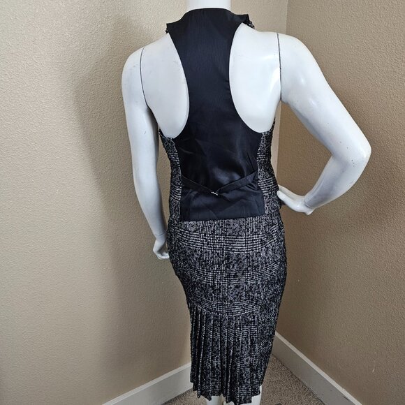 EXPREE DESIGN STUDIO Wool Blend Tweed Boucle Suit Vest Skirt Set~Size 6 - Picture 7 of 16